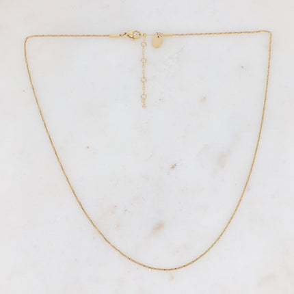 Collier Arial - UNISEX - maille fine torsadée 42+5CM