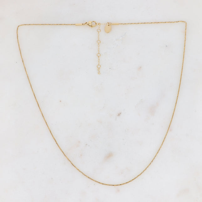 Collier Arial - UNISEX - maille fine torsadée 42+5CM