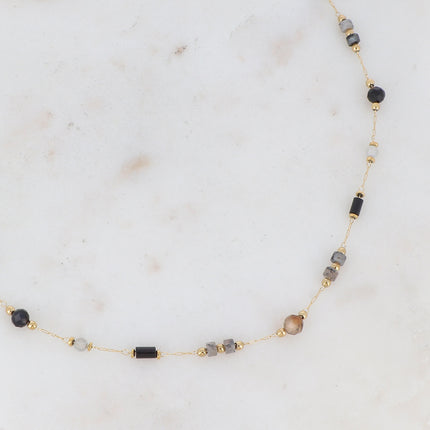 Collier Meglanie - fin avec pierres naturelles