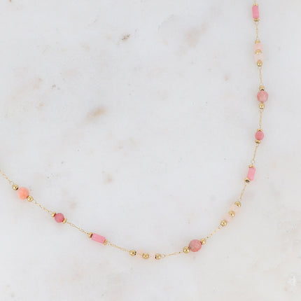 Collier Meglanie - fin avec pierres naturelles