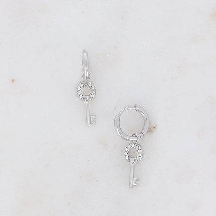 Créoles Evya - clef en oxyde de zirconium