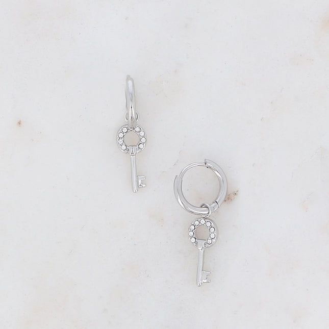 Créoles Evya - clef en oxyde de zirconium
