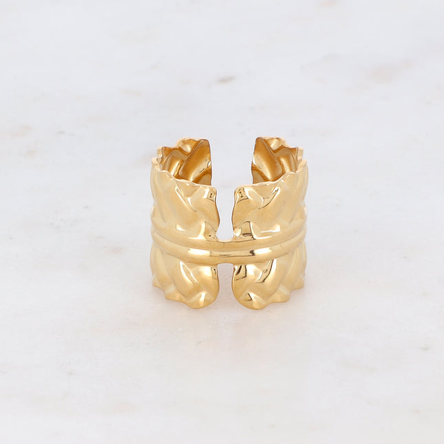 Jaylon ring - braided wicker effect and bars
