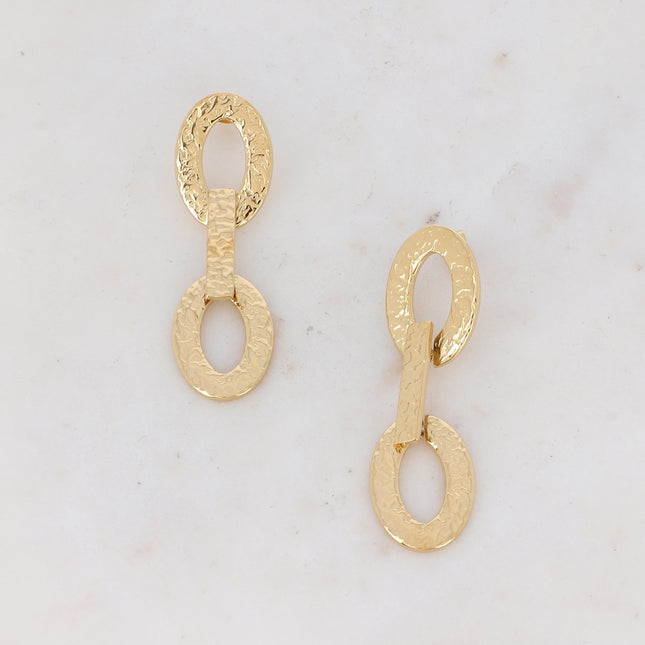 Boucles puces géométriques texturées