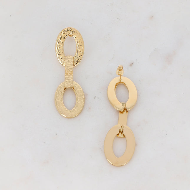 Boucles puces géométriques texturées