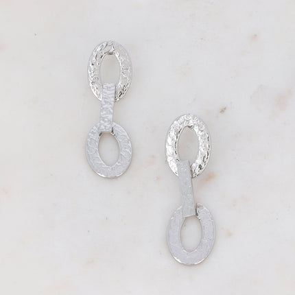 textured geometric chip earrings
