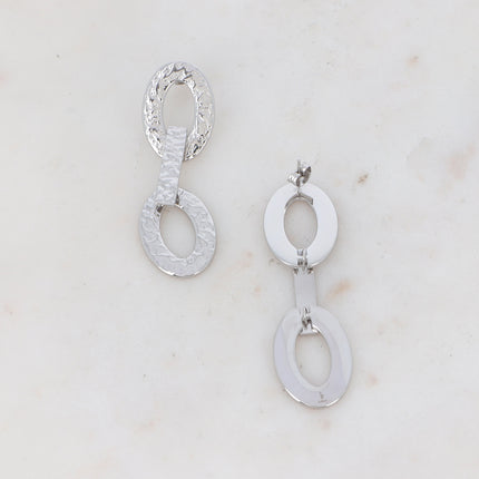 textured geometric chip earrings