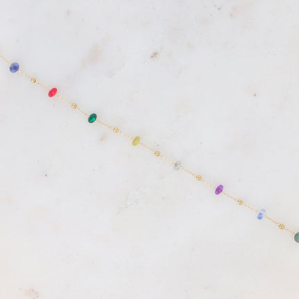 Bracelet de cheville Ghada - pierres naturelles