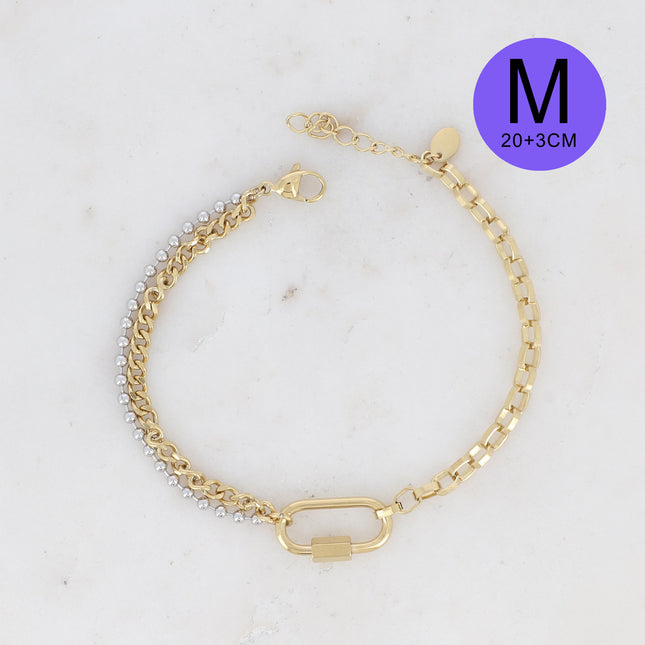 Clyde M Bracelet - UNISEX - 3 links and screw clasp 23CM