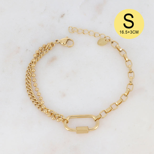 Clyde Bracelet S - UNISEX - 3 links and screw clasp 20CM