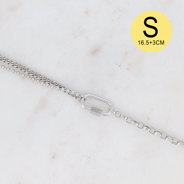 Clyde Bracelet S - UNISEX - 3 links and screw clasp 20CM