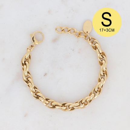 Bracelet Camron S - unisex, maille torsadée 20 CM