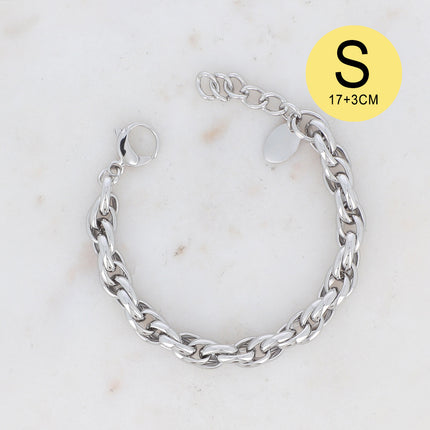 Bracelet Camron S - unisex, maille torsadée 20 CM