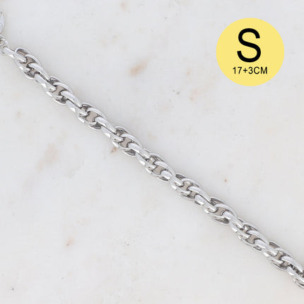 Bracelet Camron S - unisex, maille torsadée 20 CM