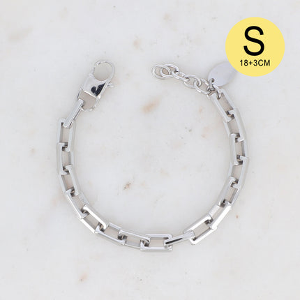 Bracelet Vivien S - UNISEX - maille rectangulaire 21 CM