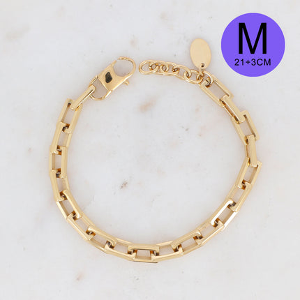 Bracelet Vivien M - UNISEX - maille rectangulaire 24 CM