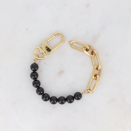Bracelet Kelly - UNISEX - maille ovale et pierre naturelle