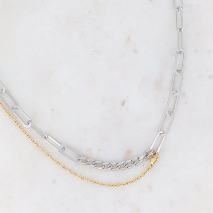 Collier Charlie - UNISEX -  mailles et chaînette