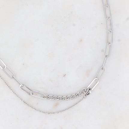Collier Charlie - UNISEX -  mailles et chaînette