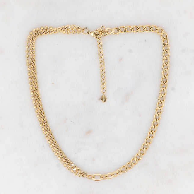 Morgane Necklace - UNISEX - ball chain and mesh