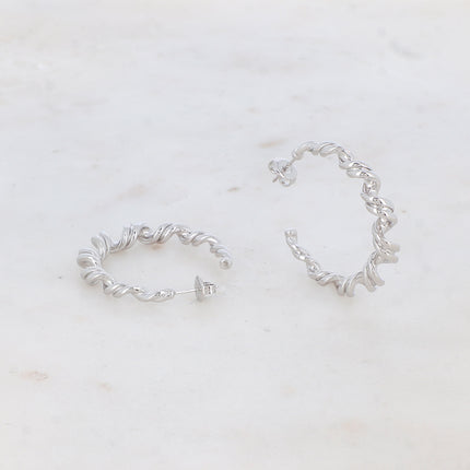 Créoles - torsade 3,5 cm