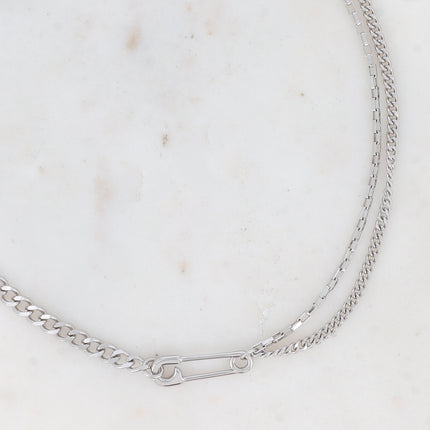 Collier Joshua - UNISEX - épingle et mailles