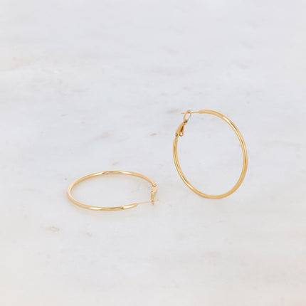 Sana M hoop earrings - thin - 4 cm