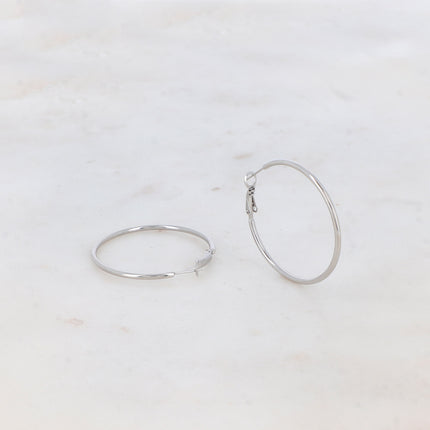 Sana M hoop earrings - thin - 4 cm