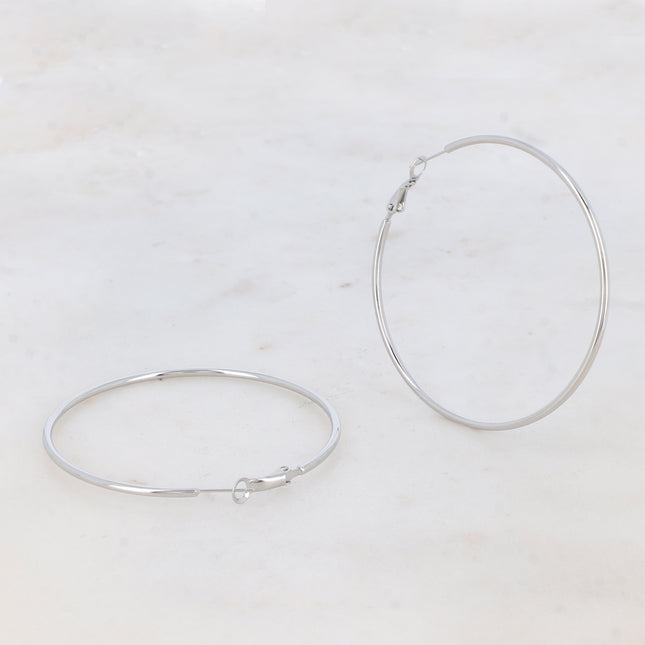 Sana XL hoop earrings - thin - 6 cm
