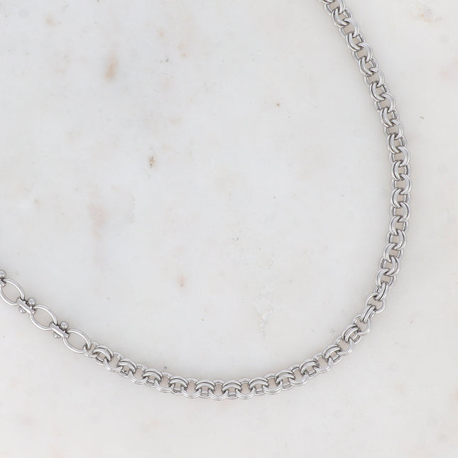 Averil Necklace - UNISEX - 2 curb and oval links
