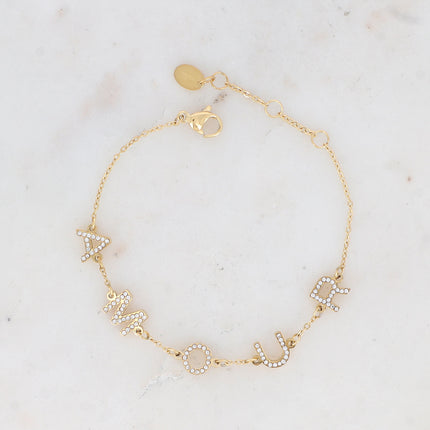 Bracelet AMOUR - oxydes de zirconium
