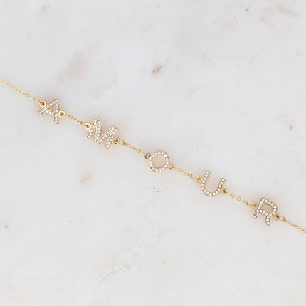 Bracelet AMOUR - oxydes de zirconium
