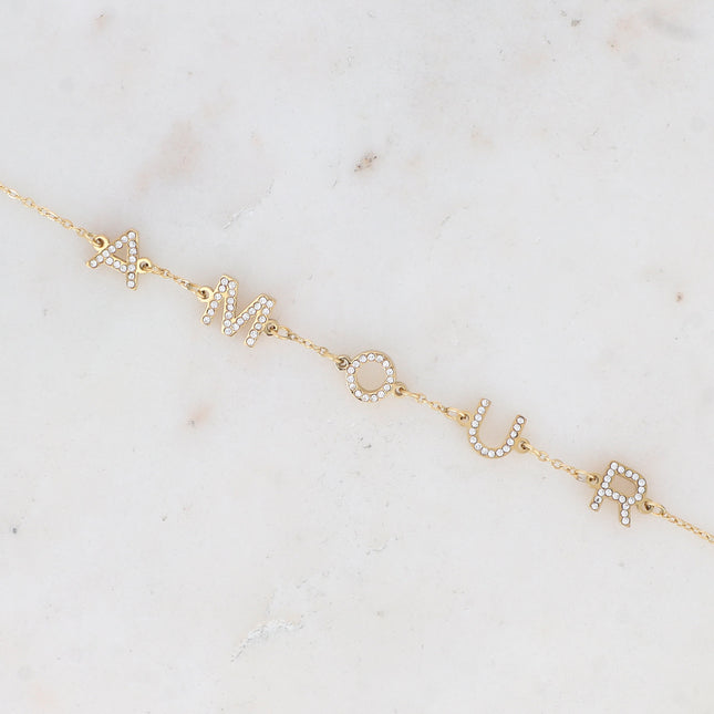 Bracelet AMOUR - oxydes de zirconium