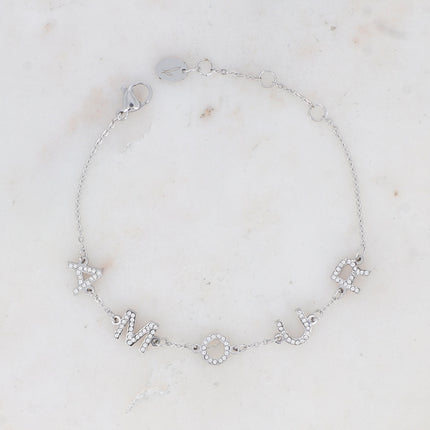 Bracelet AMOUR - oxydes de zirconium