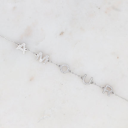Bracelet AMOUR - oxydes de zirconium