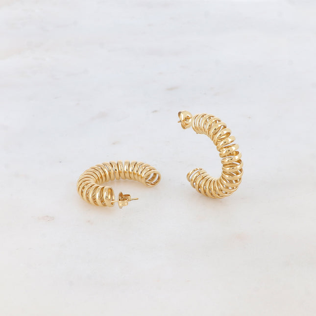 Créoles effet spirale 3 cm