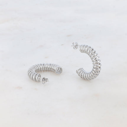 Créoles effet spirale 3 cm