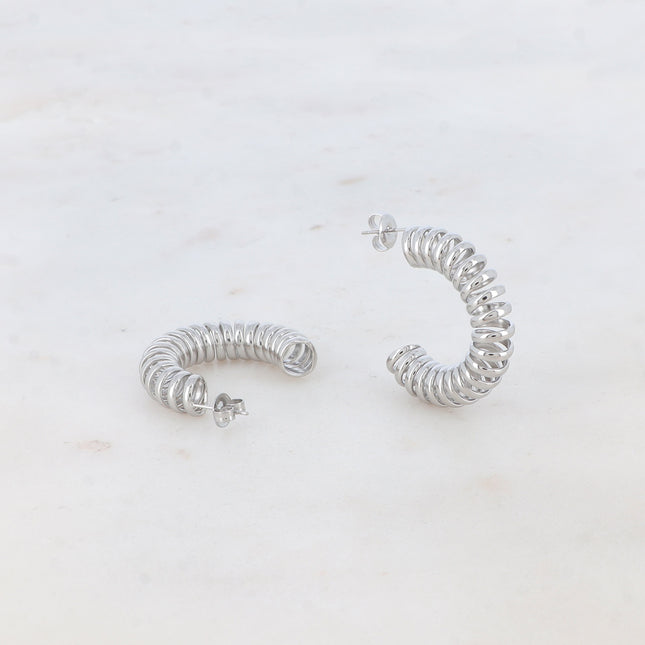 Créoles effet spirale 3 cm