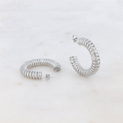 Créoles effet spirale 4 cm