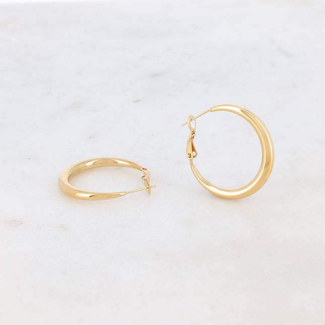 Creole earrings - classic 3 cm