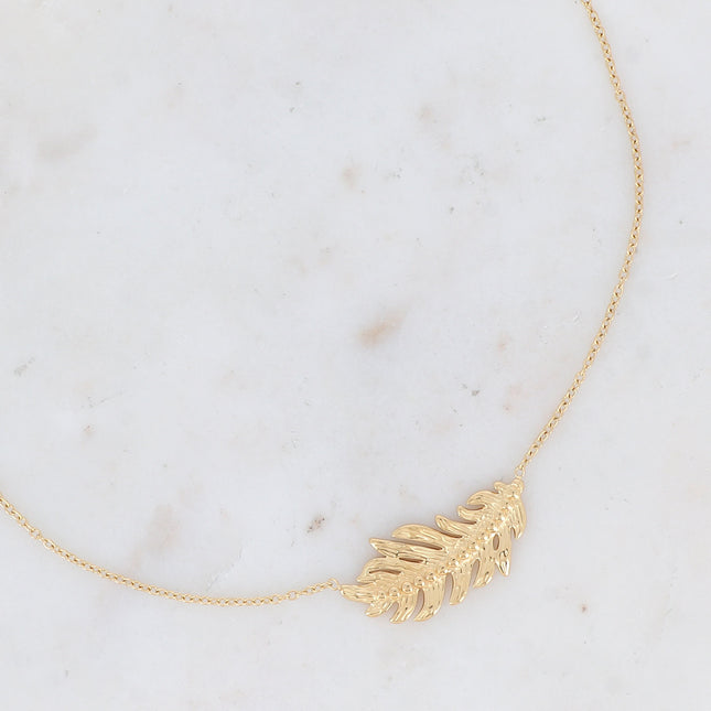 Rym Necklace - Engraved Feather