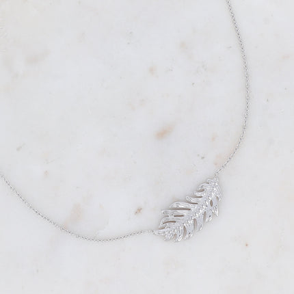 Collier Rym - plume gravée