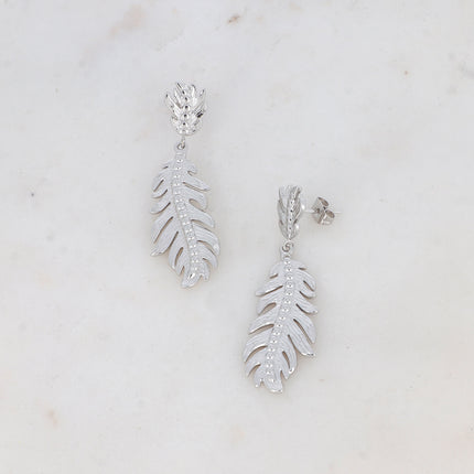 Rym stud earrings - feather