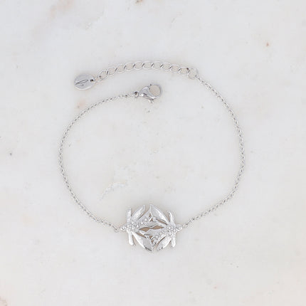 Bracelet Rawel - feuilles et oxyde de zirconium