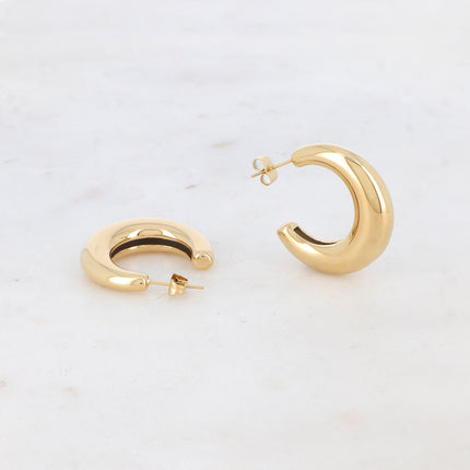 Hoop earrings - 3 cm thick