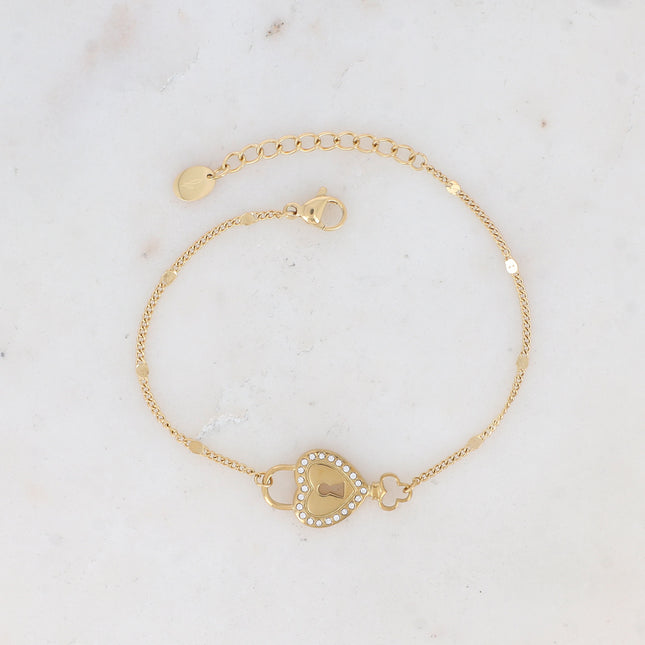 Bracelet Amalia - cadenas coeur et oxydes de zirconium