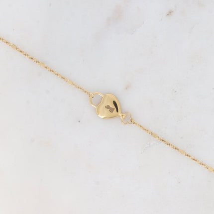 Bracelet Amalia - cadenas coeur et oxydes de zirconium