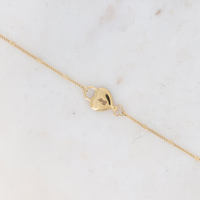Bracelet Amalia - cadenas coeur et oxydes de zirconium