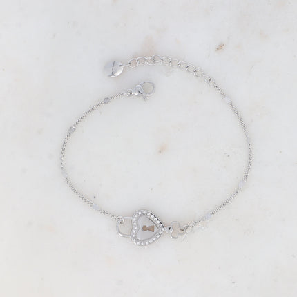 Bracelet Amalia - cadenas coeur et oxydes de zirconium