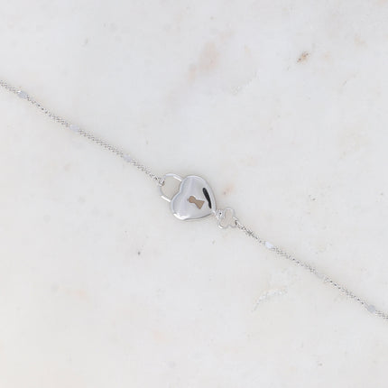 Bracelet Amalia - cadenas coeur et oxydes de zirconium